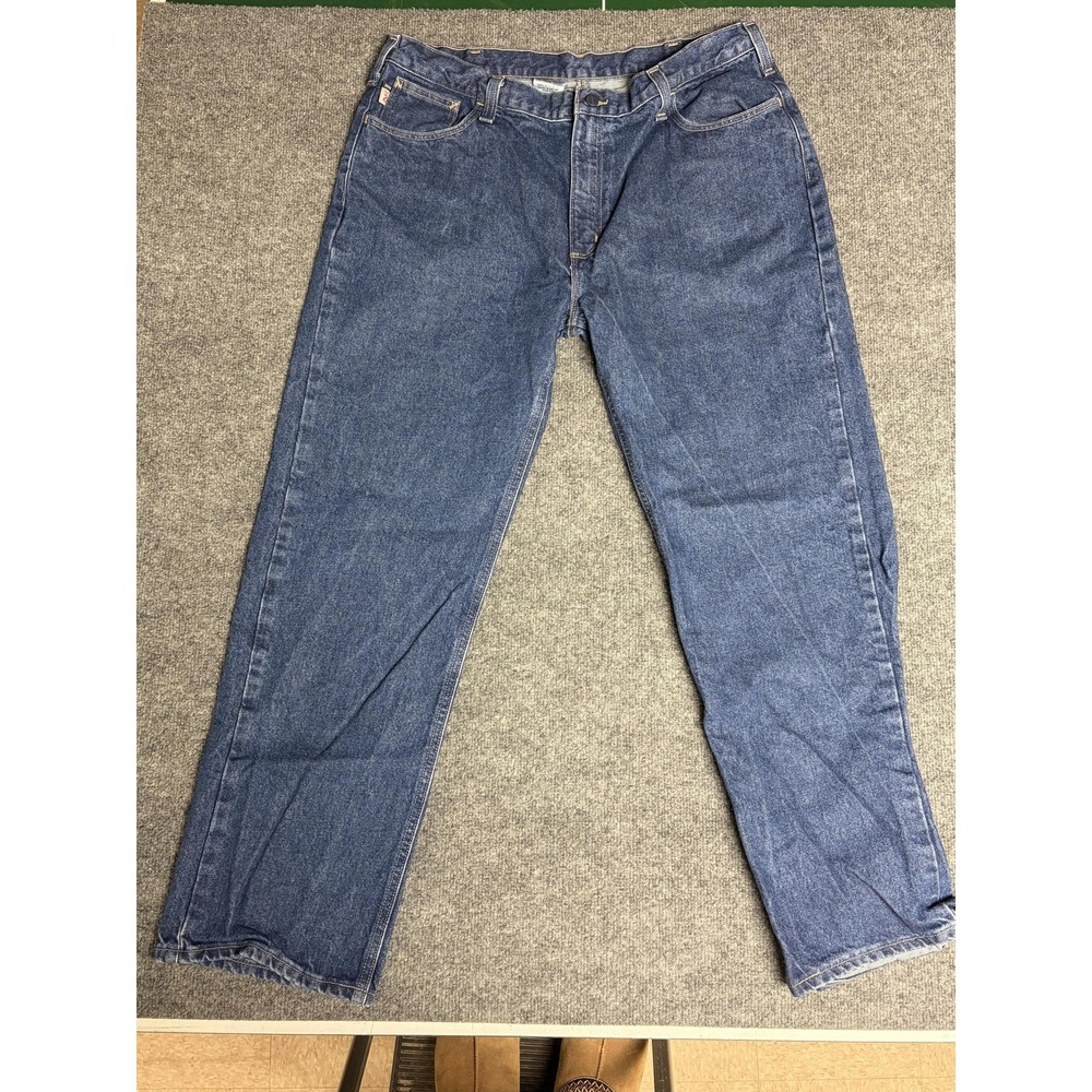Carhartt FR Jeans Mens 40x32 Blue Relaxed Fit Flame Resistant CAT 2 FRB004